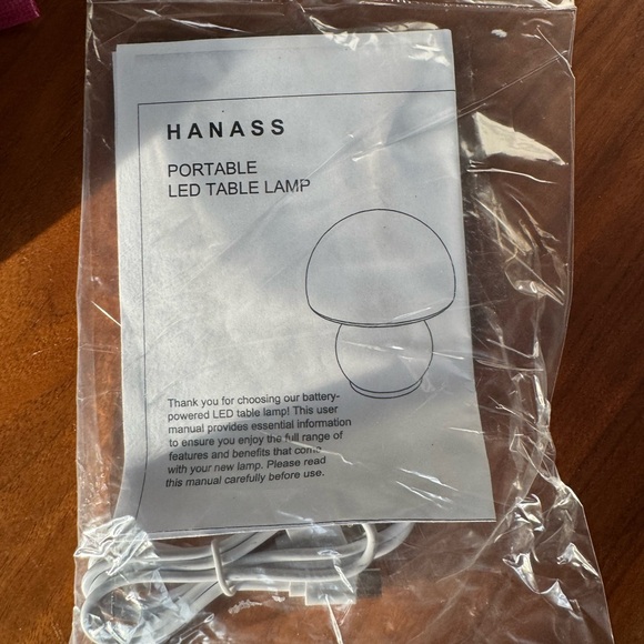 Orange and White Mushroom Table Lamp - Picture 7 of 10